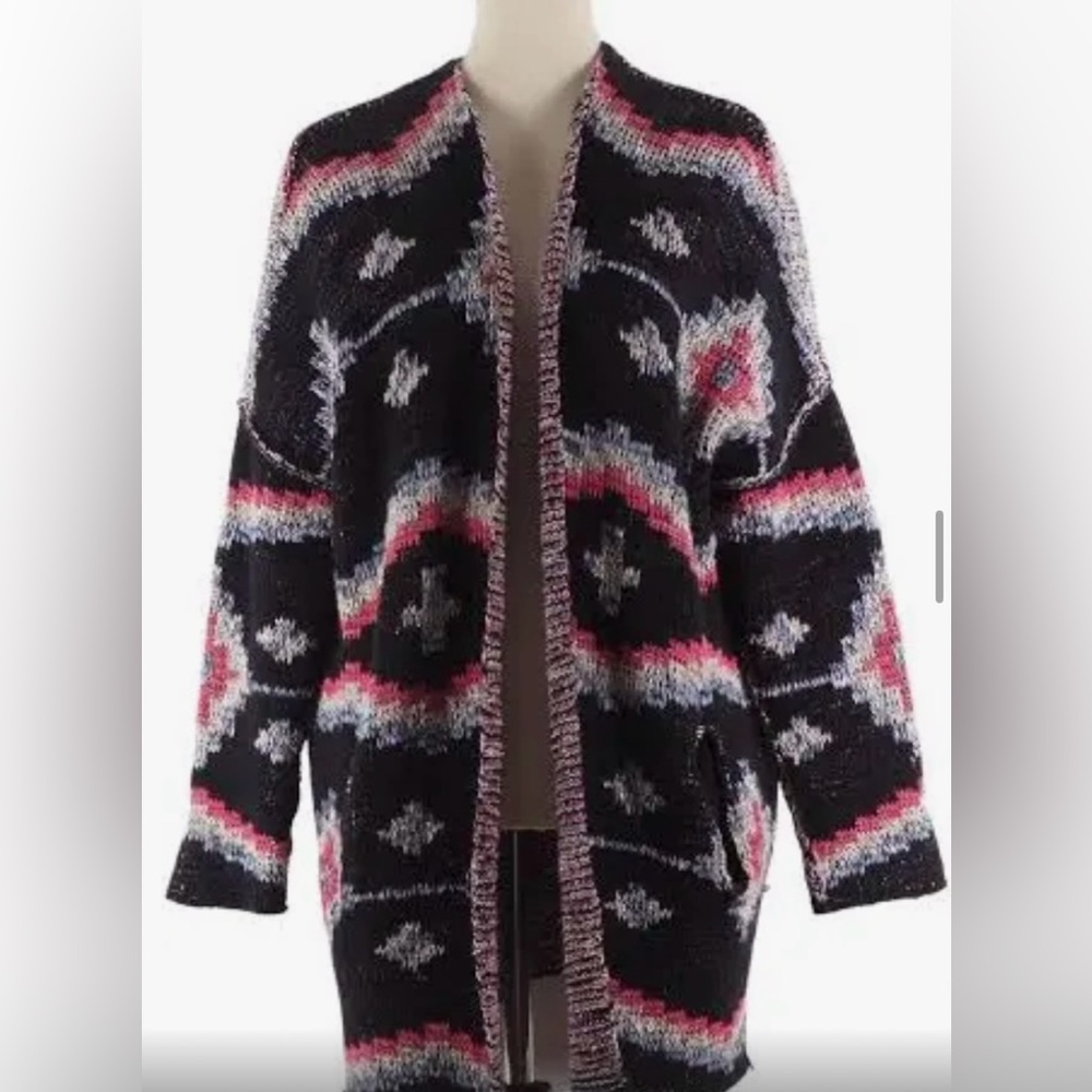 Maje jacquard knit reverse suéter